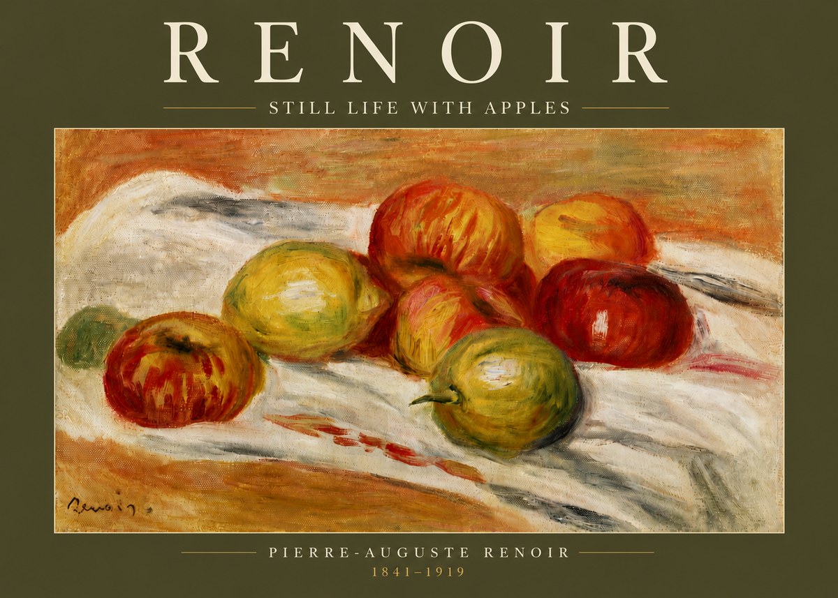 Renoir Still Life with Apples No4 - Plakat