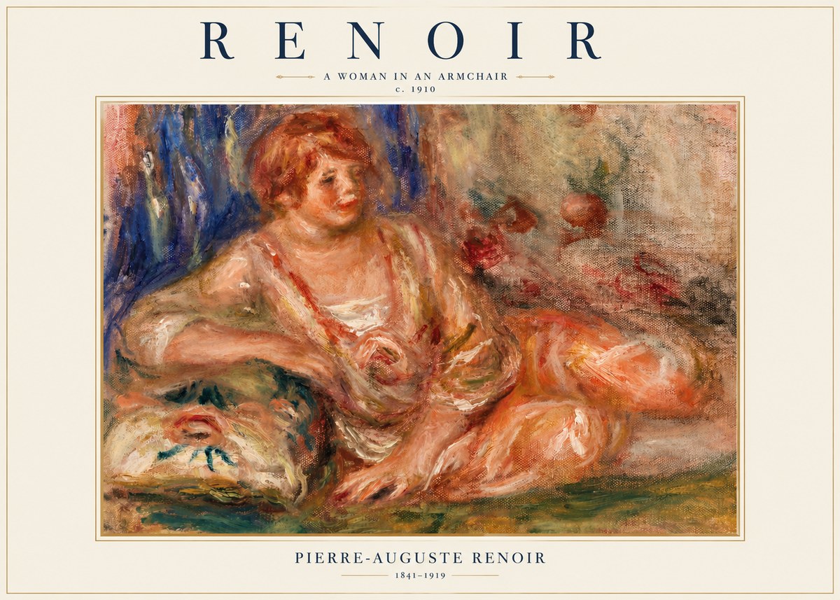 Renoir Reclining Woman No2 - Plakat
