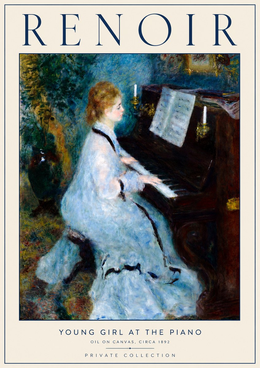 Renoir Young Girl at the Piano No2 - Plakat