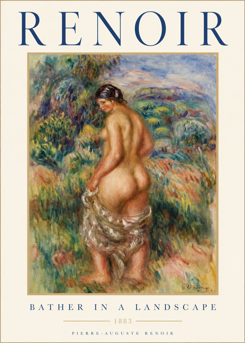 Renoir Bather in a Landscape No1 - Plakat