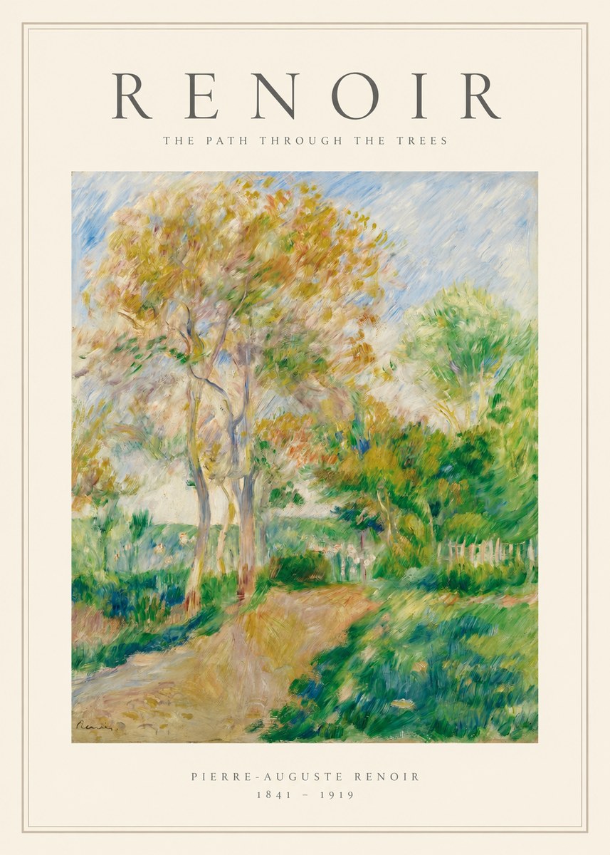 Renoir The Path Through the Trees No1 - Plakat