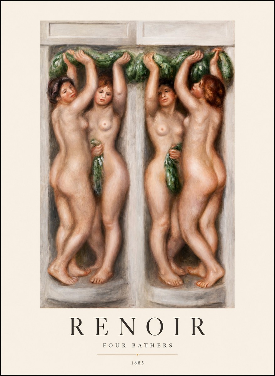 Renoir Four Bathers No1 - Plakat