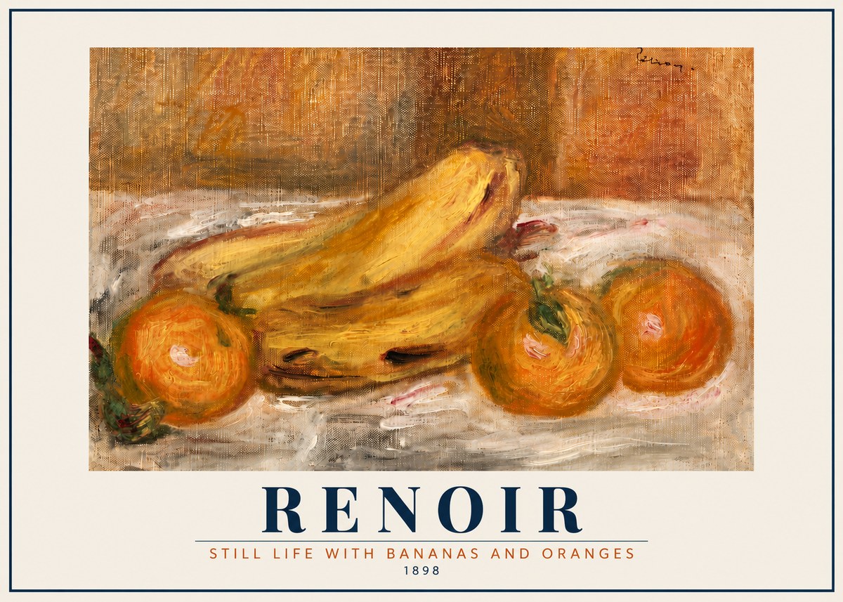 Renoir Still Life with Bananas and Oranges No5 - Plakat