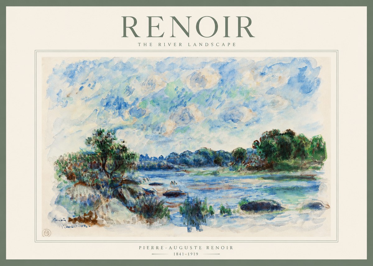 Renoir The River Landscape No2 - Plakat