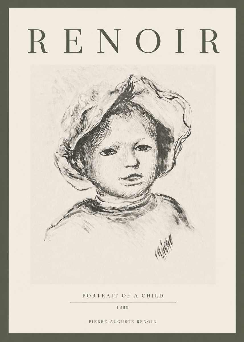 Renoir Portrait of a Child II No3 - Plakat