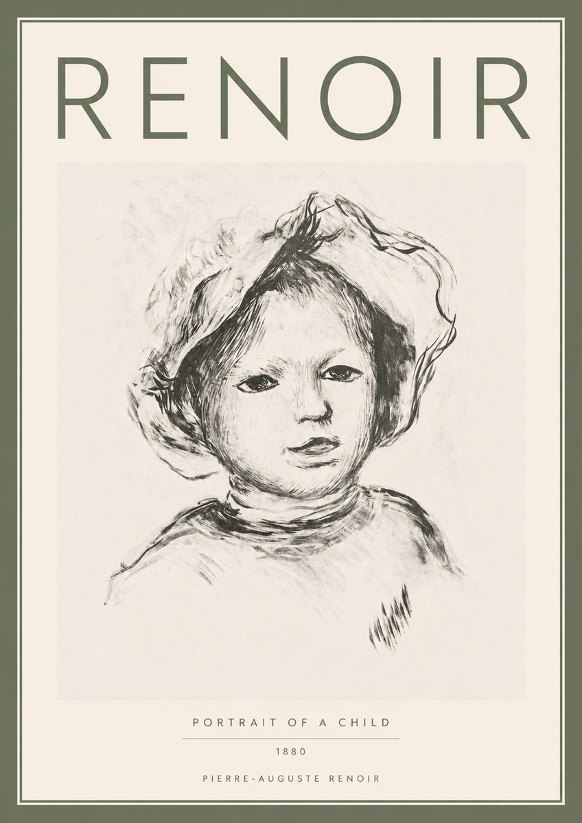 Renoir Portrait of a Child II No5 - Plakat