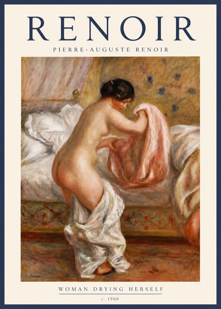 Renoir Woman Drying Herself No6 - Plakat
