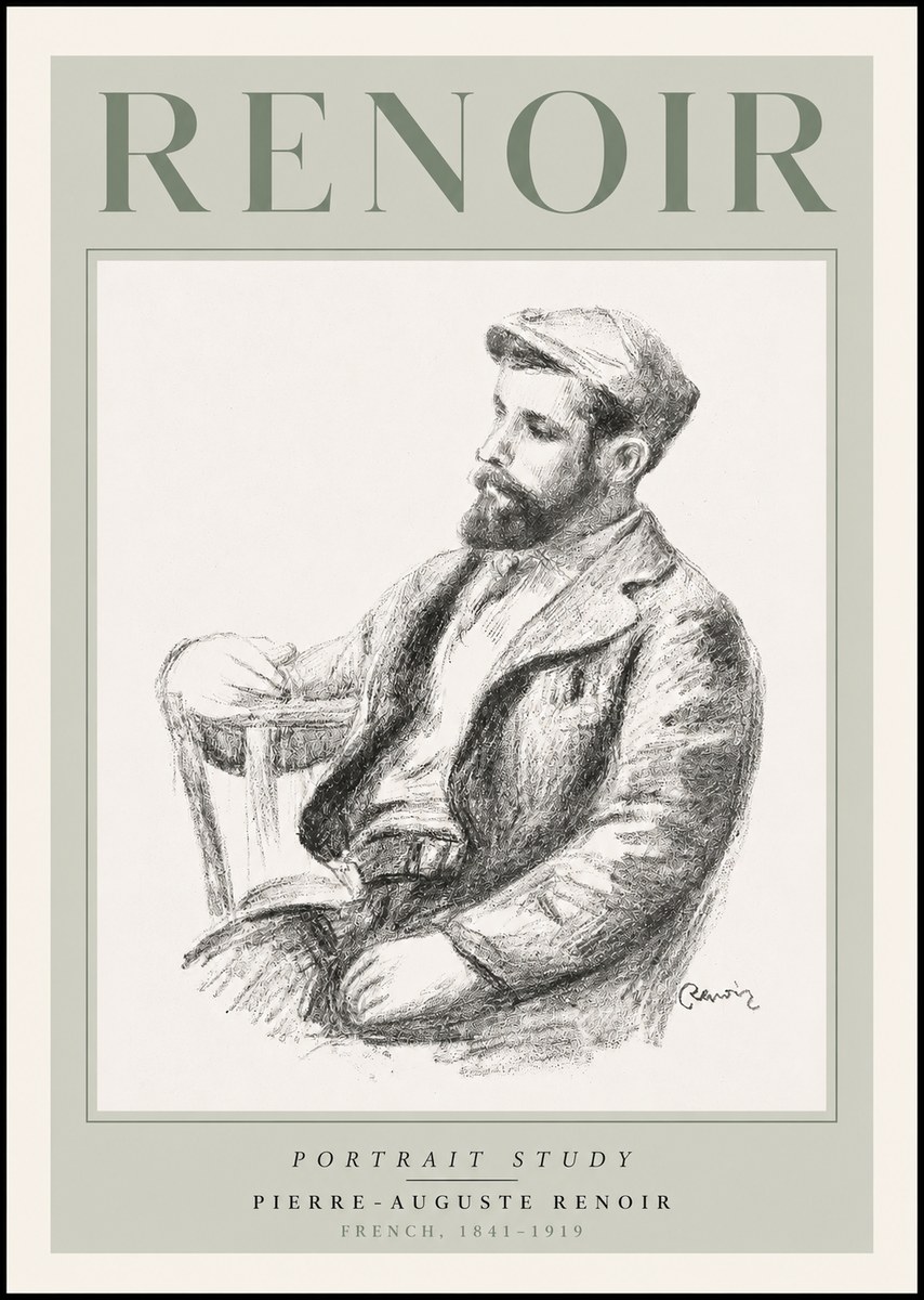 Renoir Portrait Study II No3 - Plakat