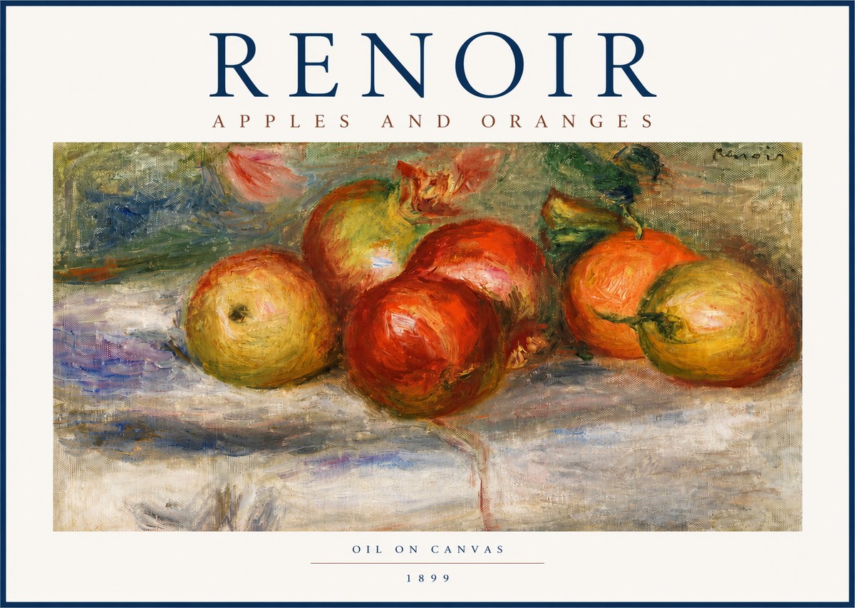 Renoir Apples and Oranges No3 - Plakat