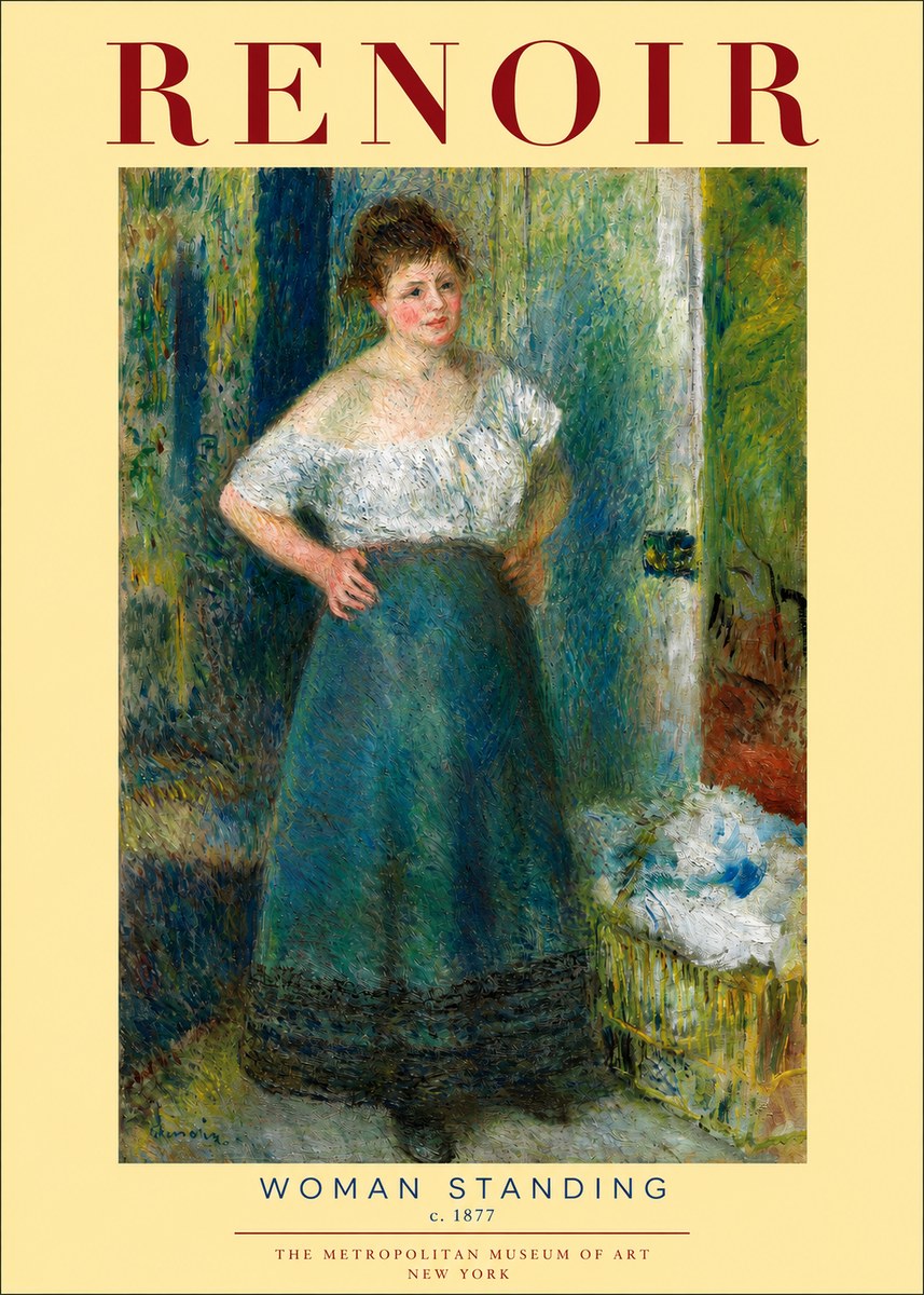 Renoir Woman Standing No2 - Plakat