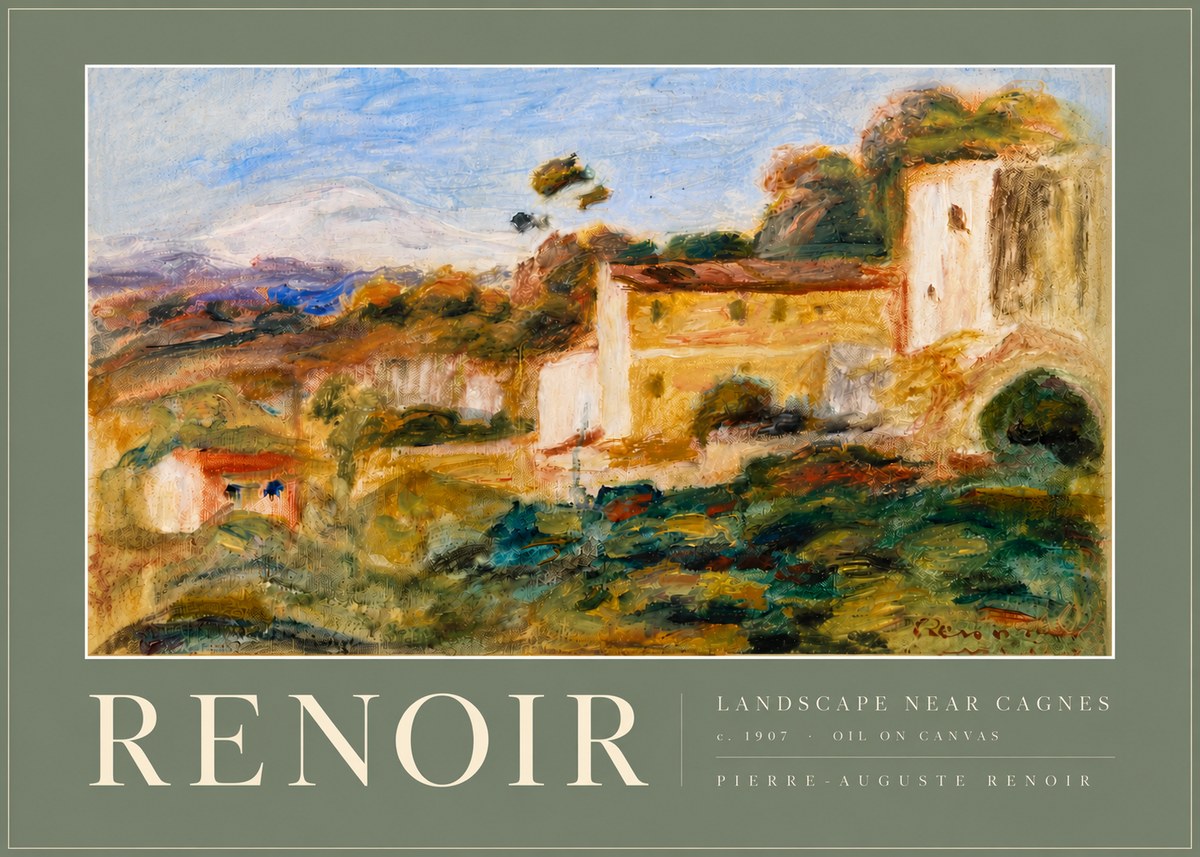 Renoir Landscape Near Cagnes No6 - Plakat