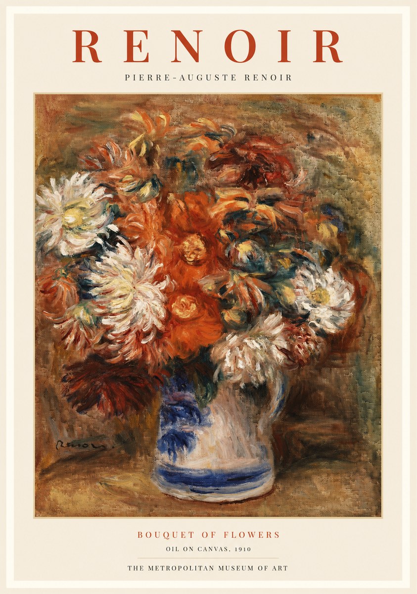 Renoir Bouquet of Flowers III No1 - Plakat