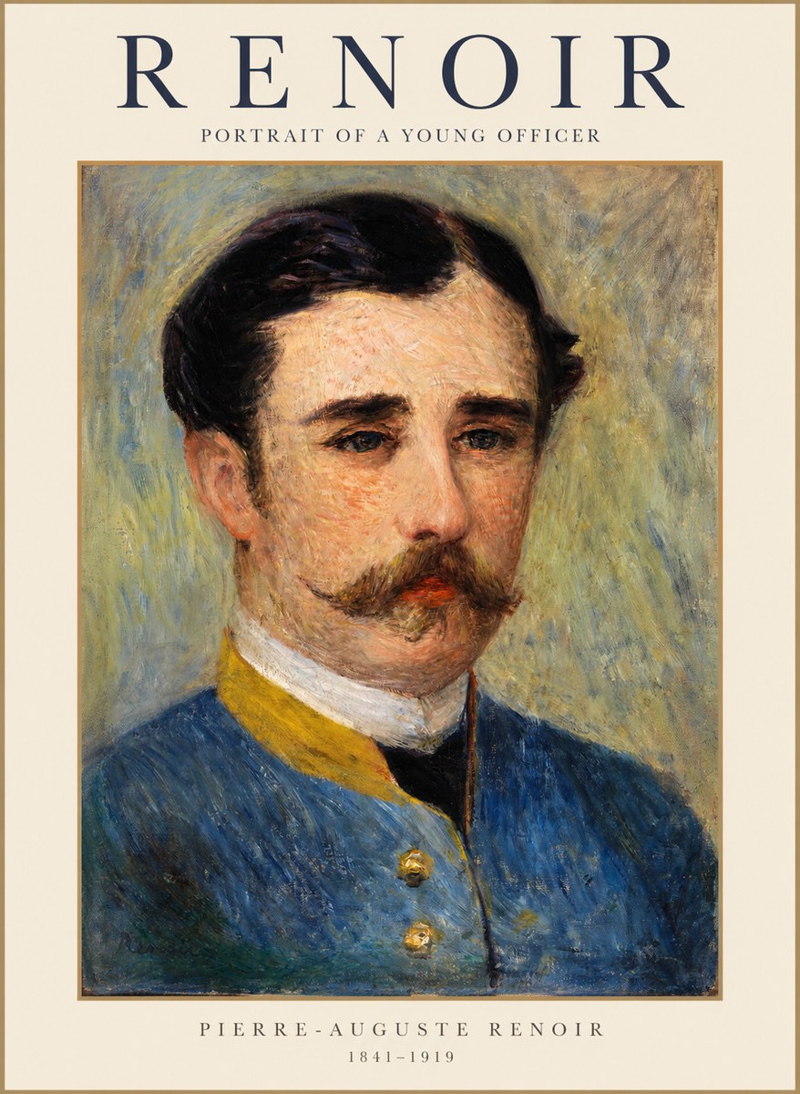 Renoir Portrait of a Young Officer No1 - Plakat
