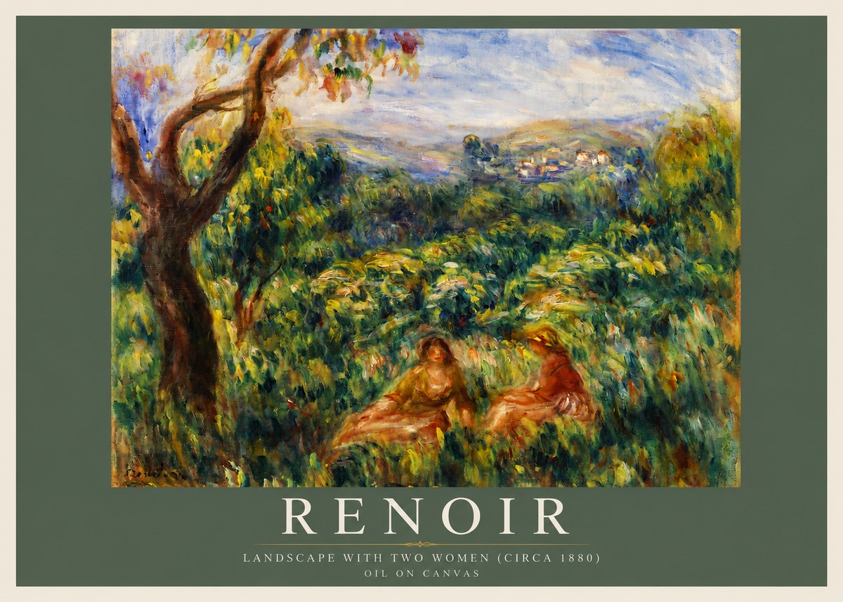 Renoir Landscape with Two Women (Circa 1880) No2 - Plakat