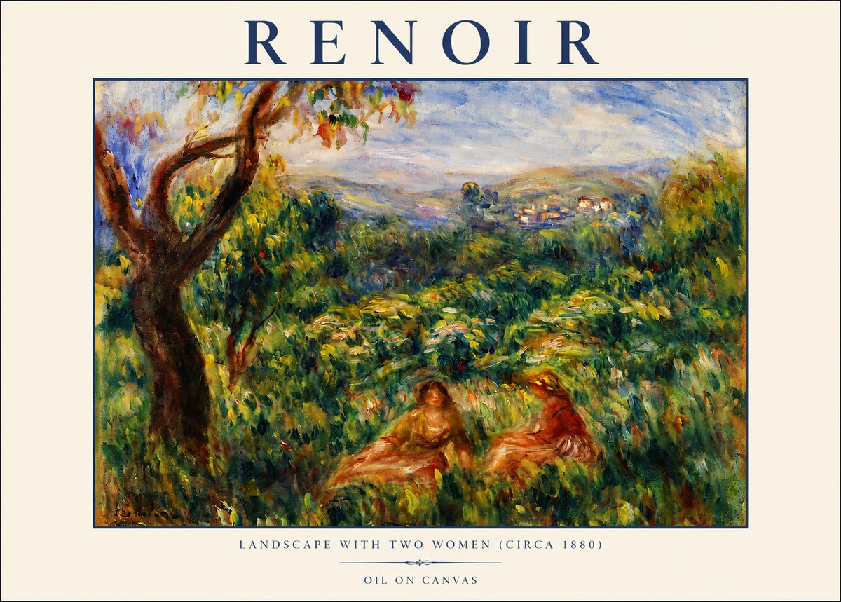 Renoir Landscape with Two Women (Circa 1880) No3 - Plakat