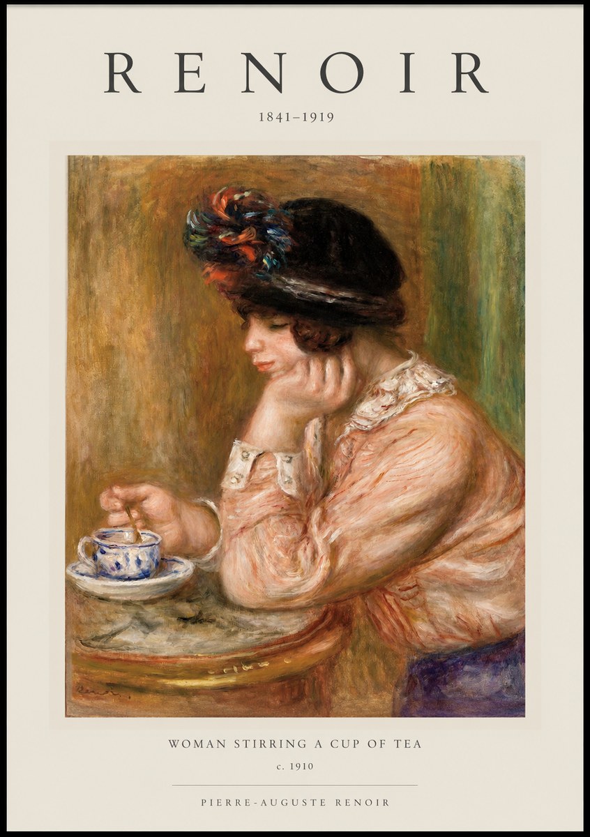 Renoir Woman Stirring a Cup of Tea No1 - Plakat
