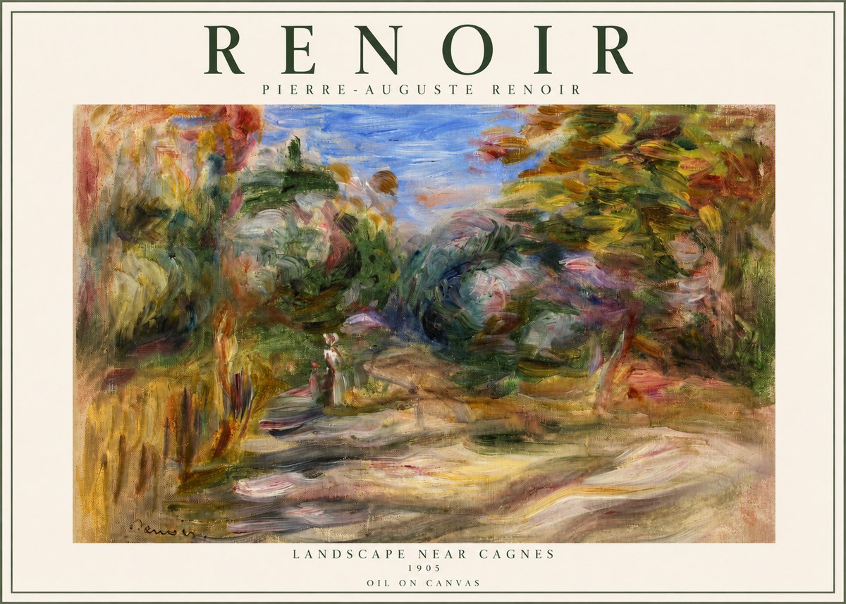 Renoir Landscape Near Cagnes III No2 - Plakat