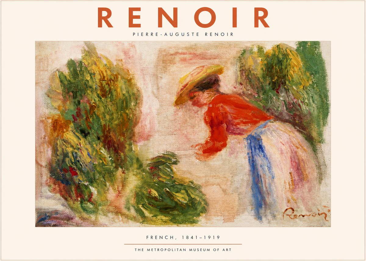 Renoir Woman in a Garden No2 - Plakat