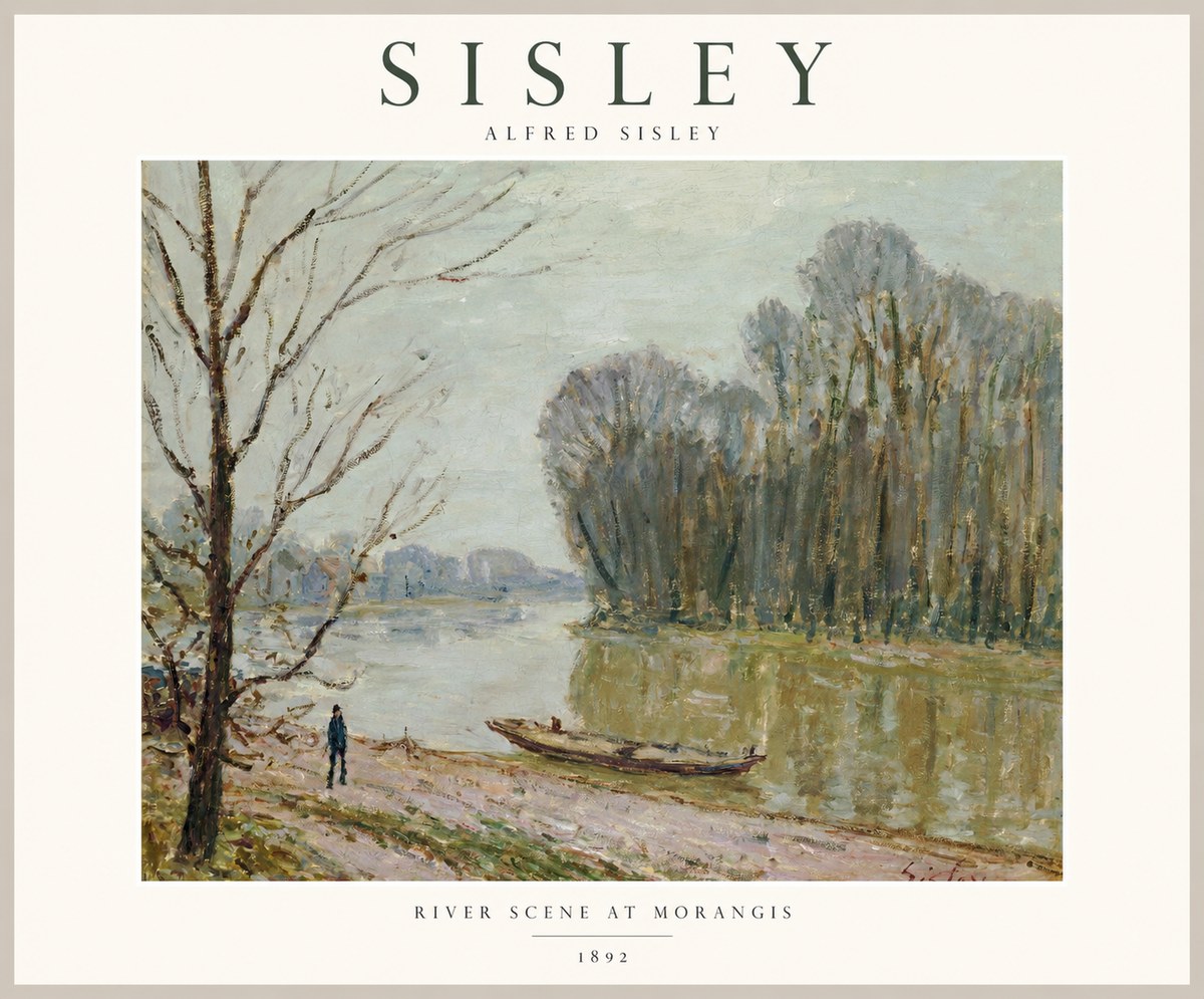 Sisley River Scene at Morangis No1 - Plakat