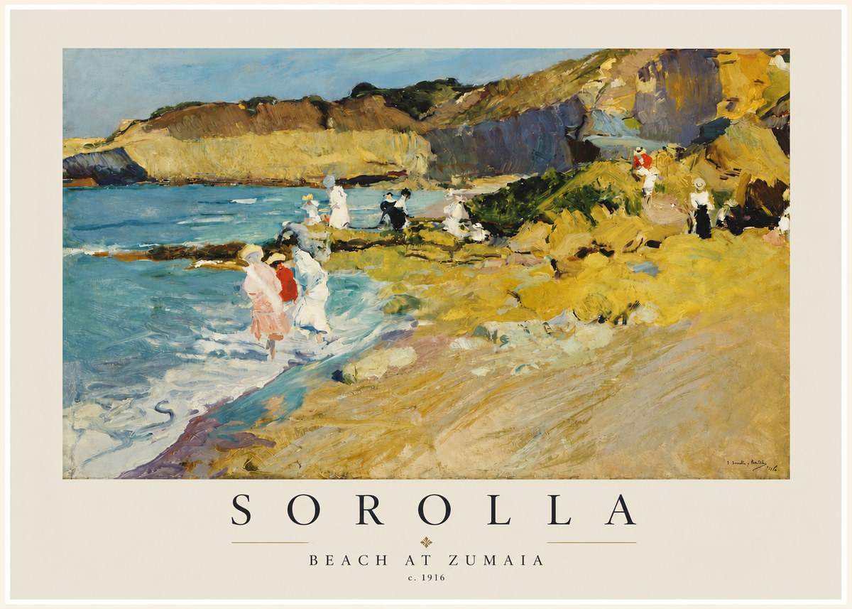 Sorolla Beach at Zumaia No3 - Plakat
