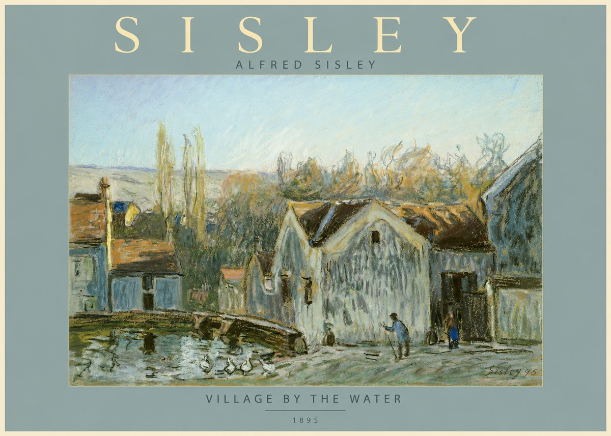 Sisley Village by the Water No2 - Plakat