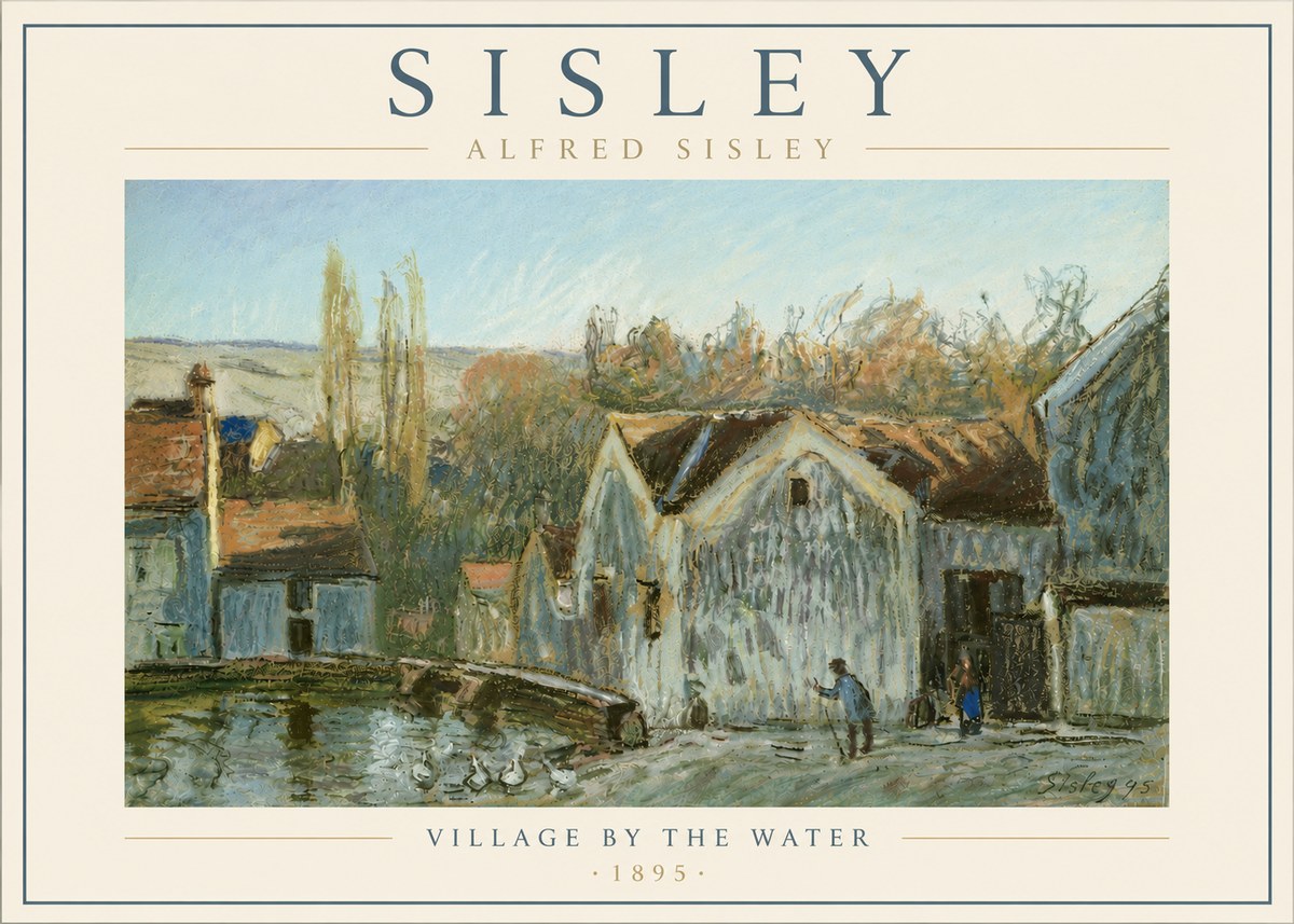 Sisley Village by the Water No6 - Plakat