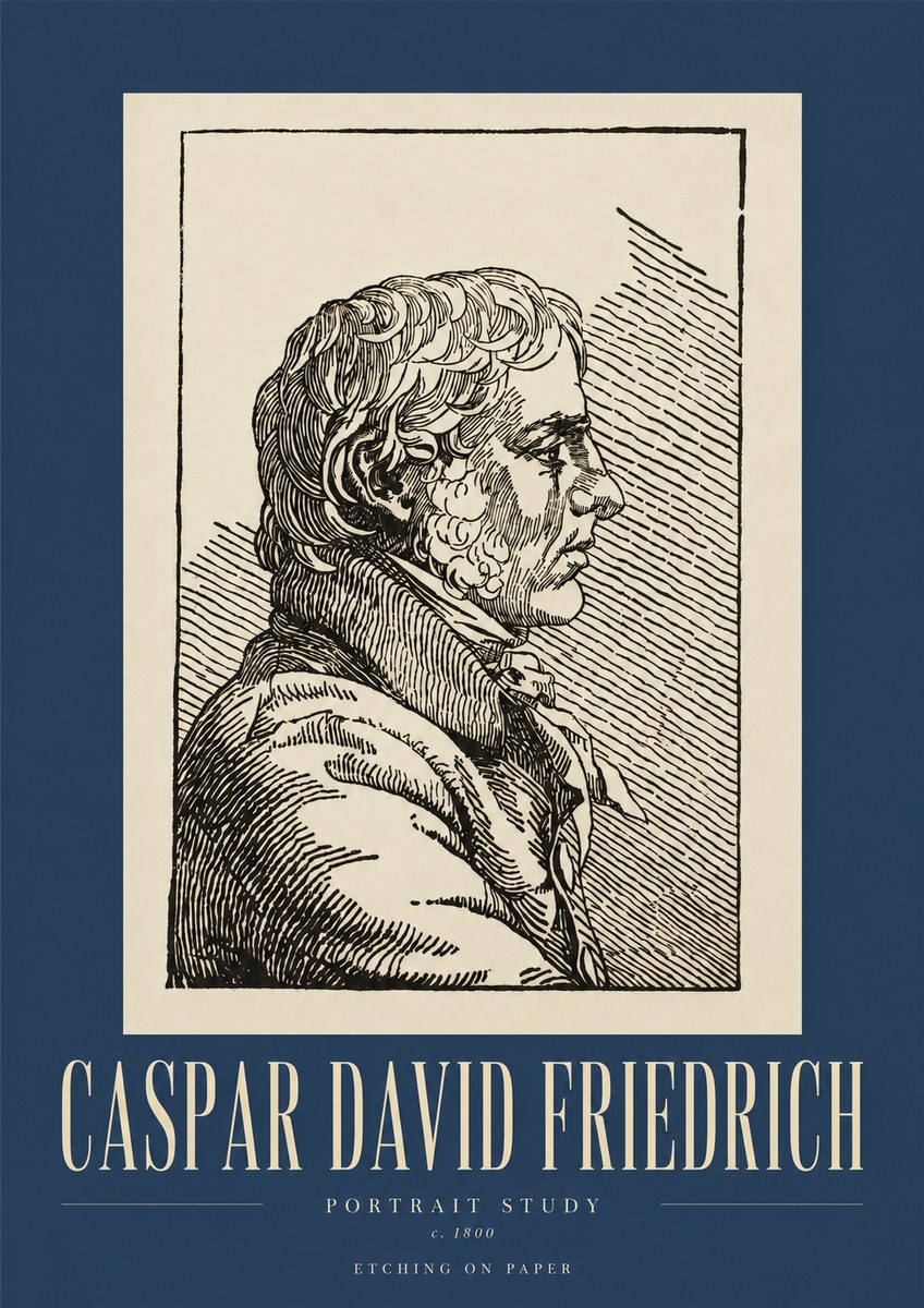 Caspar David Friedrich Portrait Study No3 - Plakat
