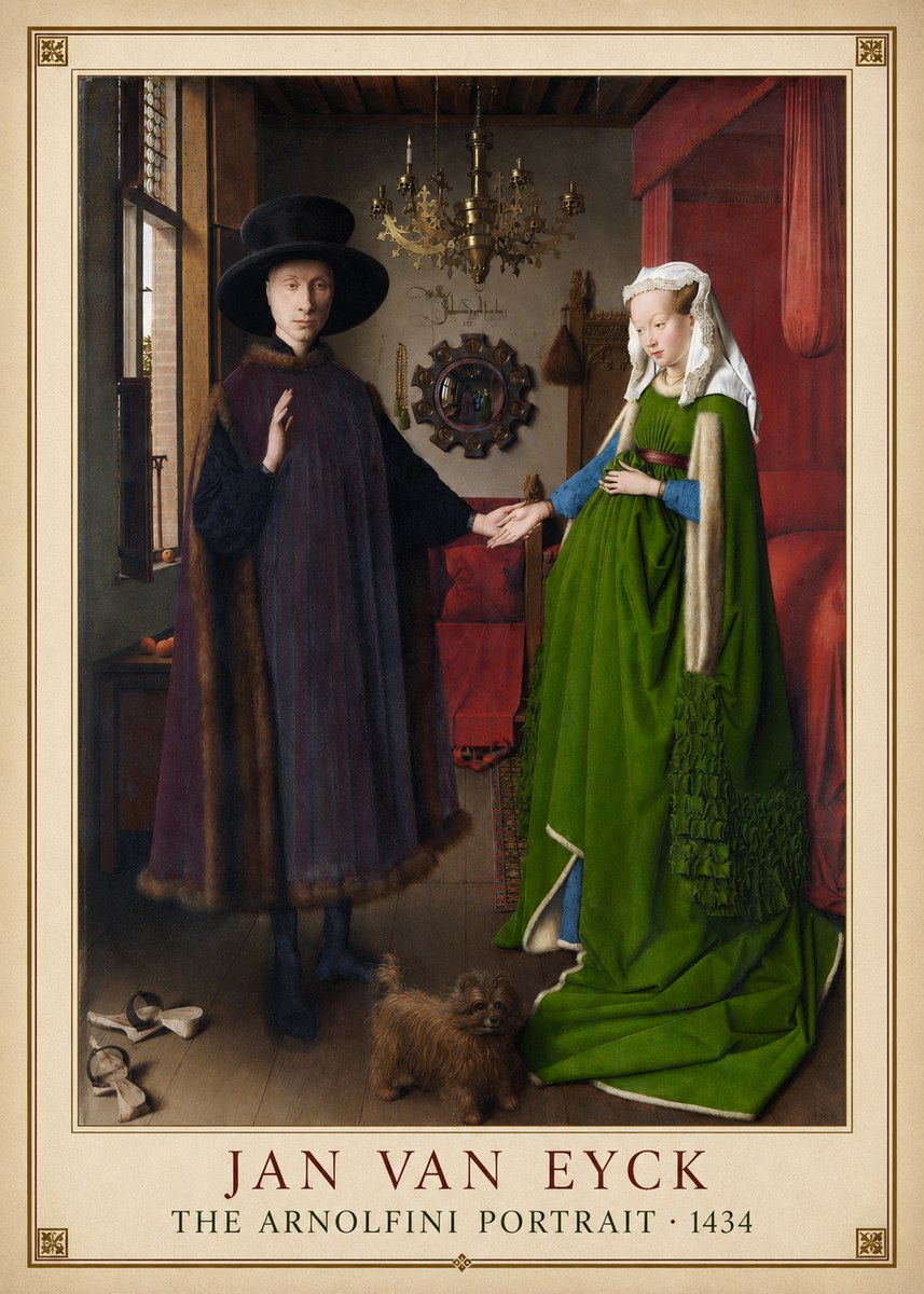 Jan van Eyck The Arnolfini Portrait VI No1 - Plakat