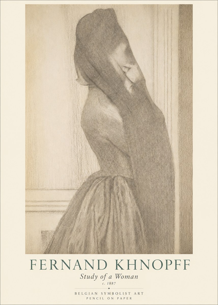 Fernand Khnopff Study of a Woman No1 - Plakat