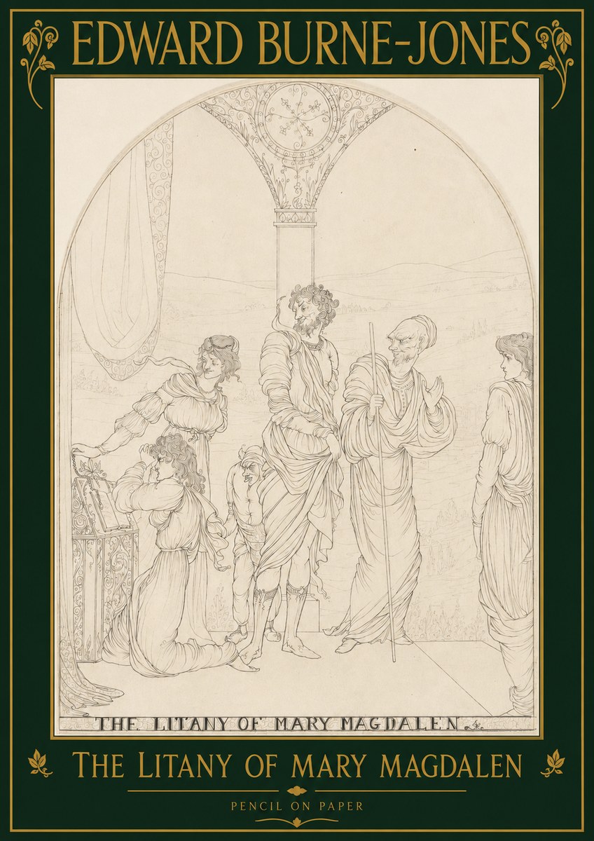 Edward Burne-Jones The Litany of Mary Magdalen No2 - Plakat