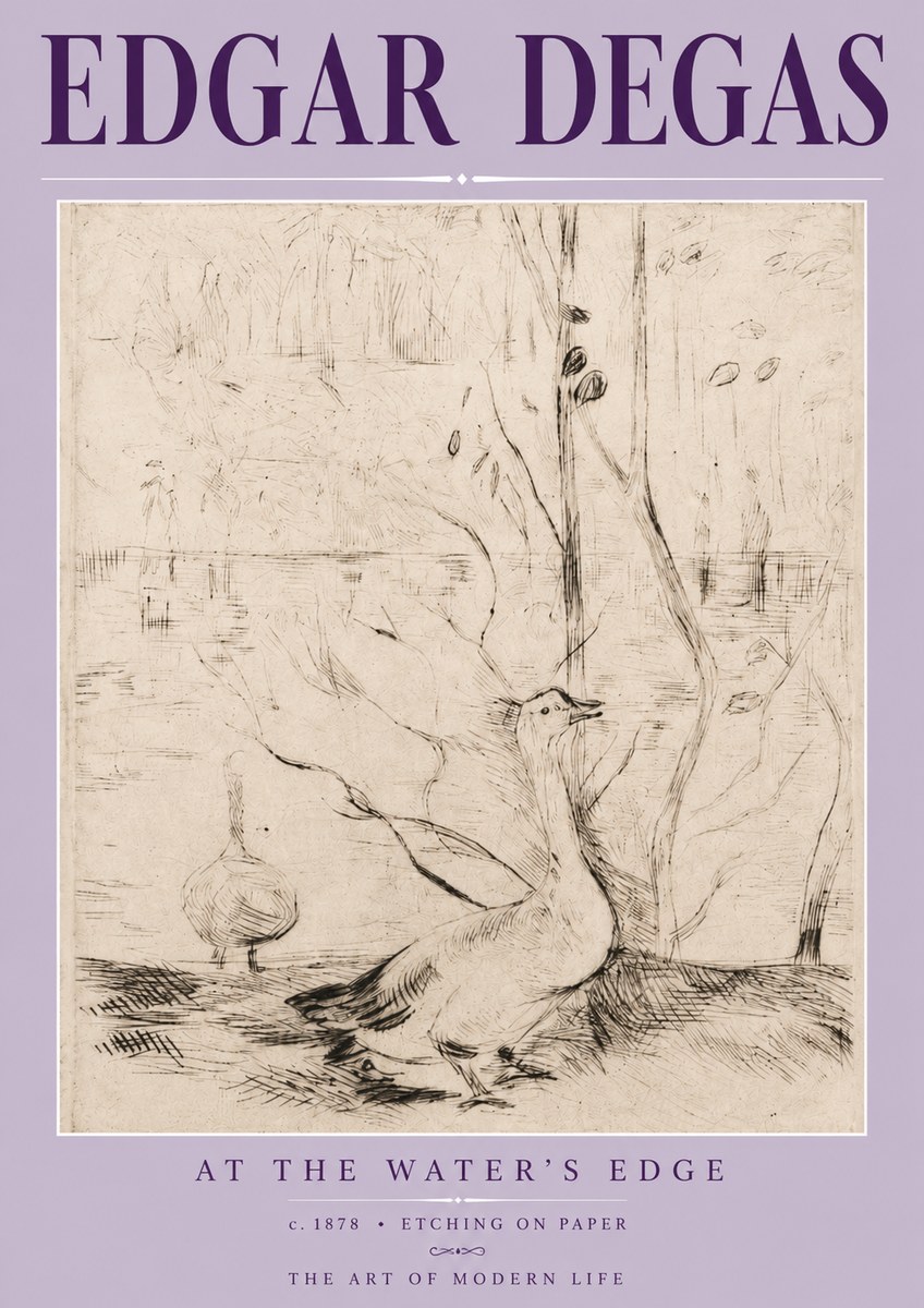 Edgar Degas At the Water's Edge No3 - Plakat