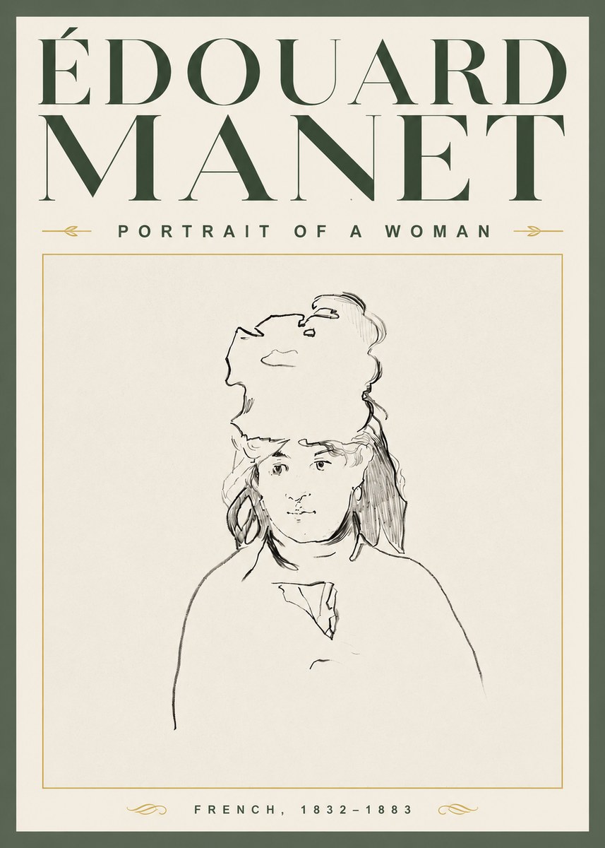 Édouard Manet Portrait of a Woman No3 - Plakat