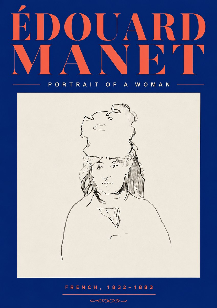 Édouard Manet Portrait of a Woman No6 - Plakat