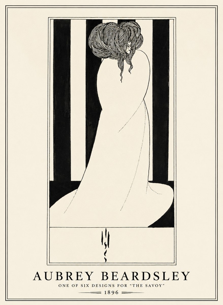 Aubrey Beardsley One of Six Designs for 'the Savoy' No1 - Plakat