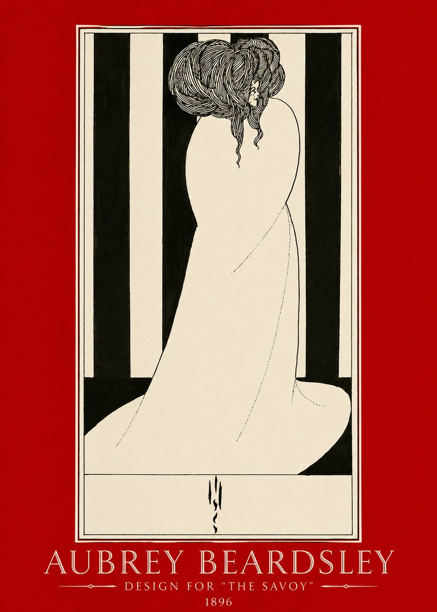 Aubrey Beardsley One of Six Designs for 'the Savoy' No2 - Plakat
