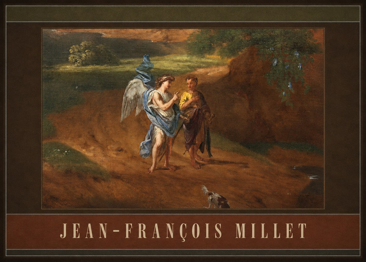 Jean-François Millet Tobias and the Angel No4 - Plakat