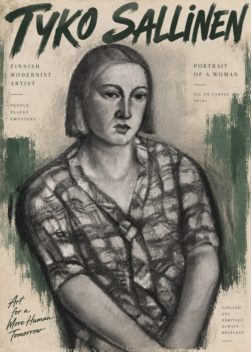 Tyko Sallinen Portrait of a Woman I No6 - Plakat