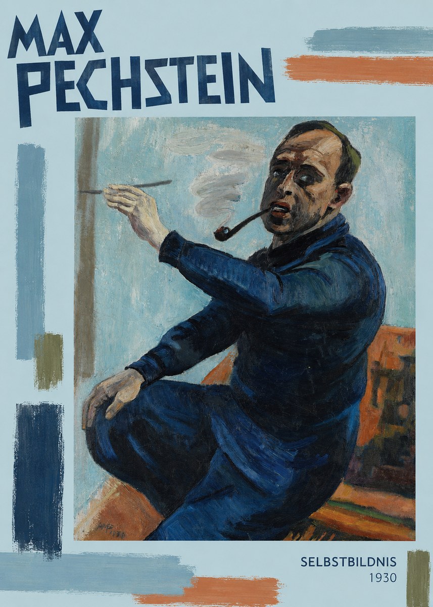 Max Pechstein Selbstbildnis No3 - Plakat