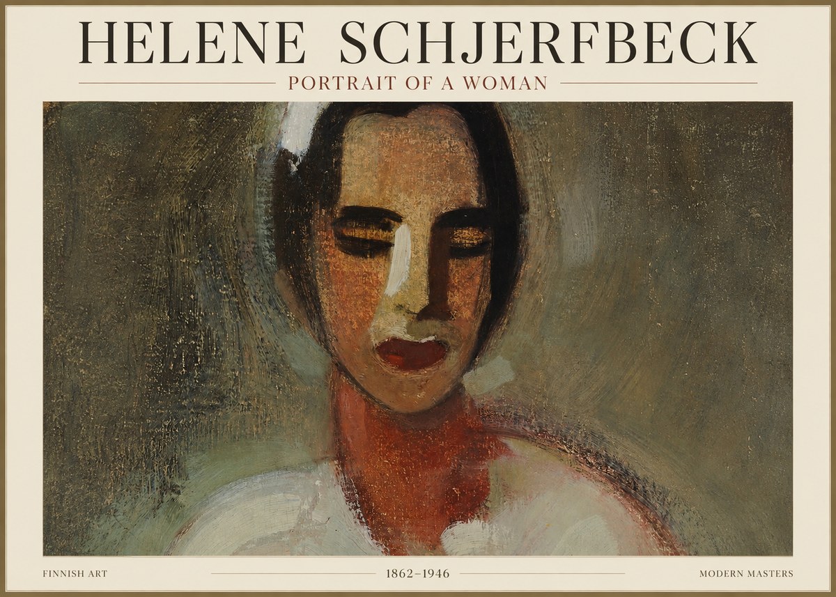 Helene Schjerfbeck Portrait of a Woman III No1 - Plakat