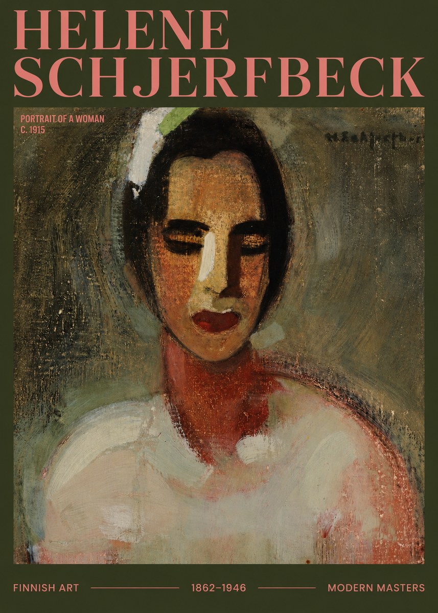 Helene Schjerfbeck Portrait of a Woman III No2 - Plakat
