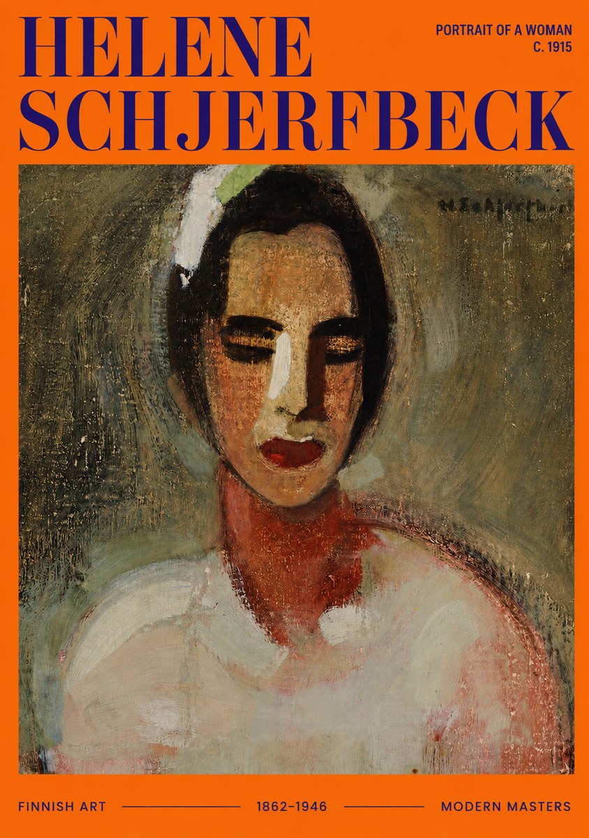 Helene Schjerfbeck Portrait of a Woman III No3 - Plakat