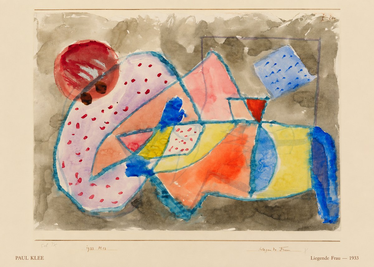 Paul Klee Liegende Frau - 1933 No5 - Plakat