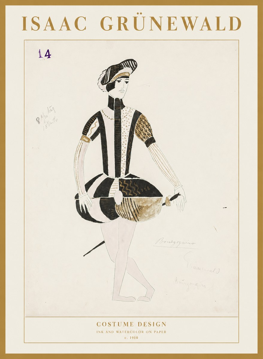 Isaac Grünewald Costume Design IX No1 - Plakat