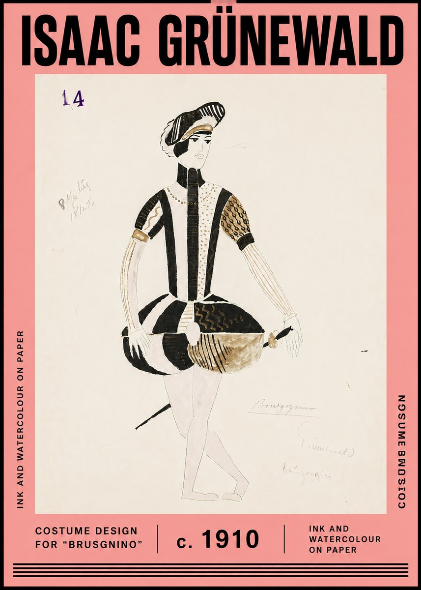 Isaac Grünewald Costume Design IX No6 - Plakat