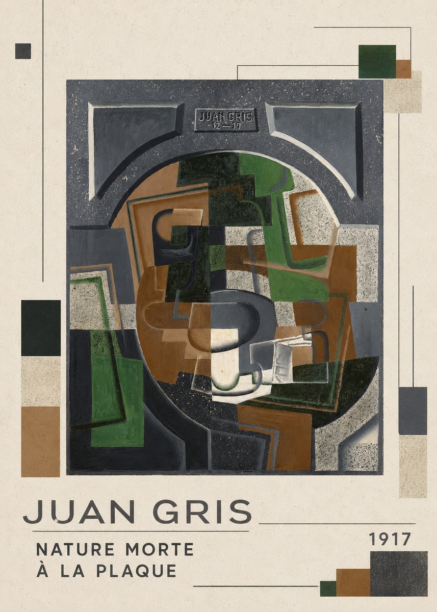 Juan Gris Nature Morte À La Plaque No5 - Plakat