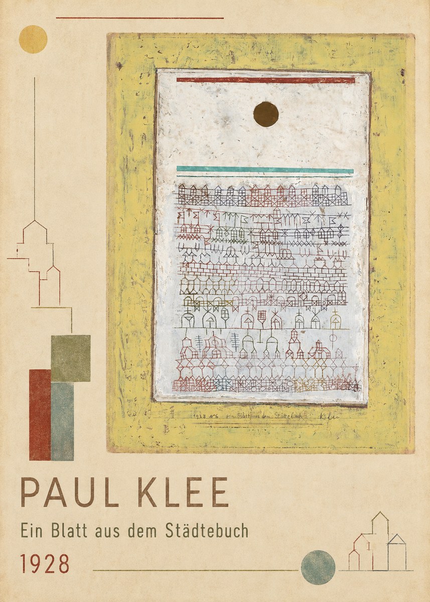 Paul Klee Ein Blatt Aus Dem Städtebuch No2 - Plakat