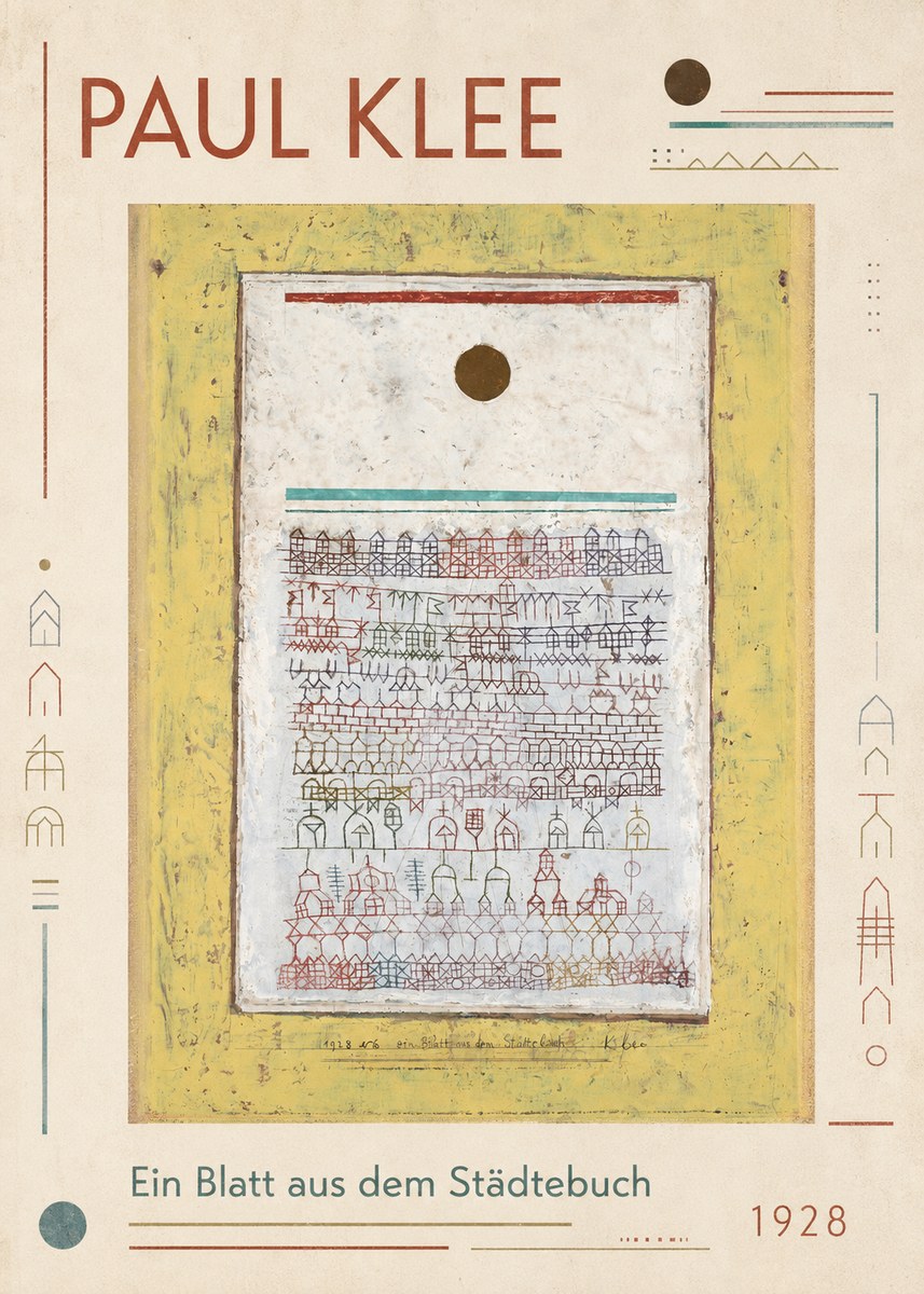 Paul Klee Ein Blatt Aus Dem Städtebuch No3 - Plakat