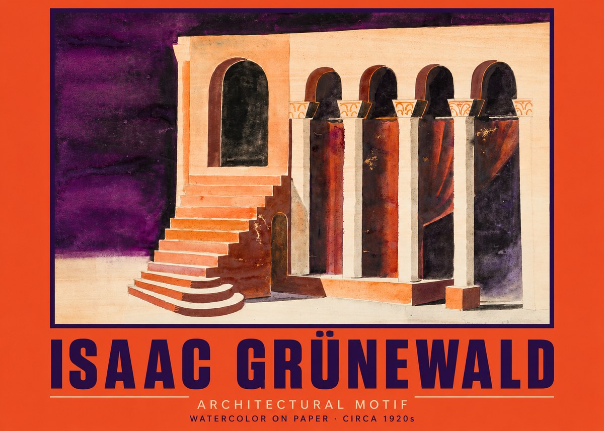 Isaac Grünewald Architectural Motif I No2 - Plakat