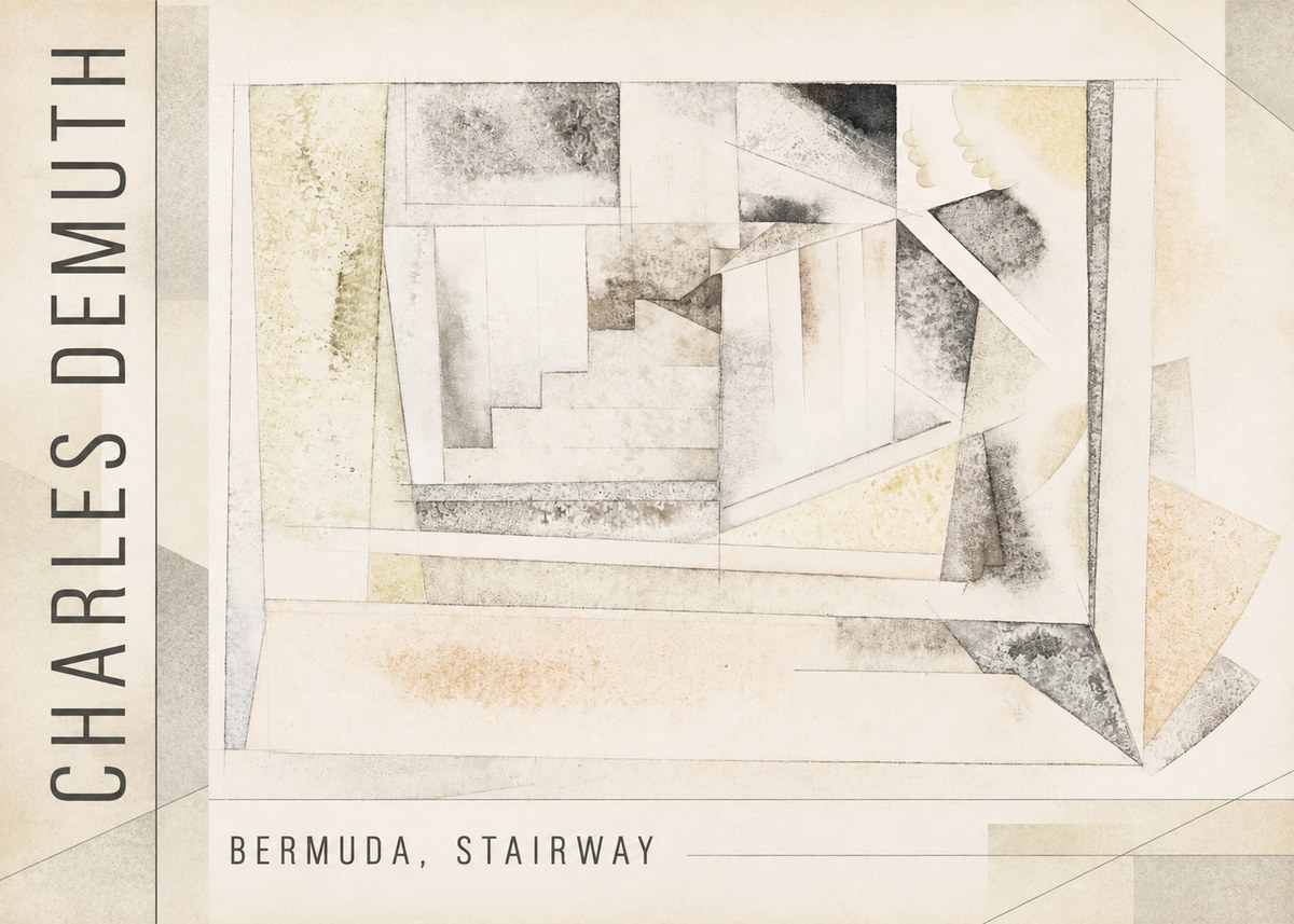 Charles Demuth Bermuda, Stairway No2 - Plakat