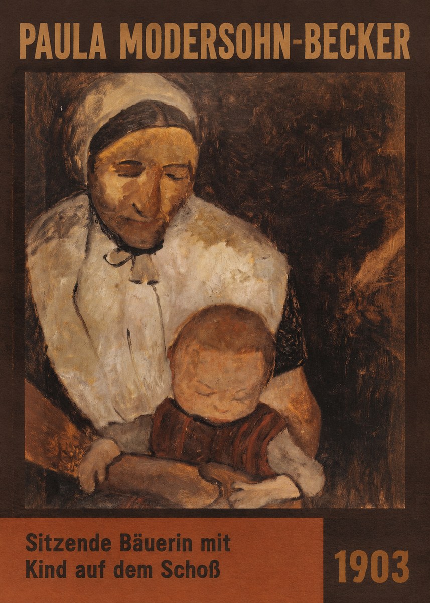 Paula Modersohn-Becker Sitzende Bäuerin Mit Kind Auf Dem Schoß No6 - Plakat